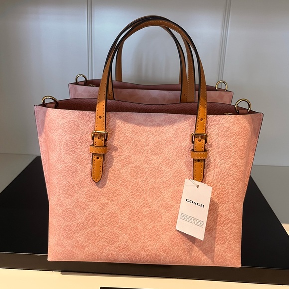 New COACH MOLLIE 25 POWDER PINK TOTE - Picture 6 of 7